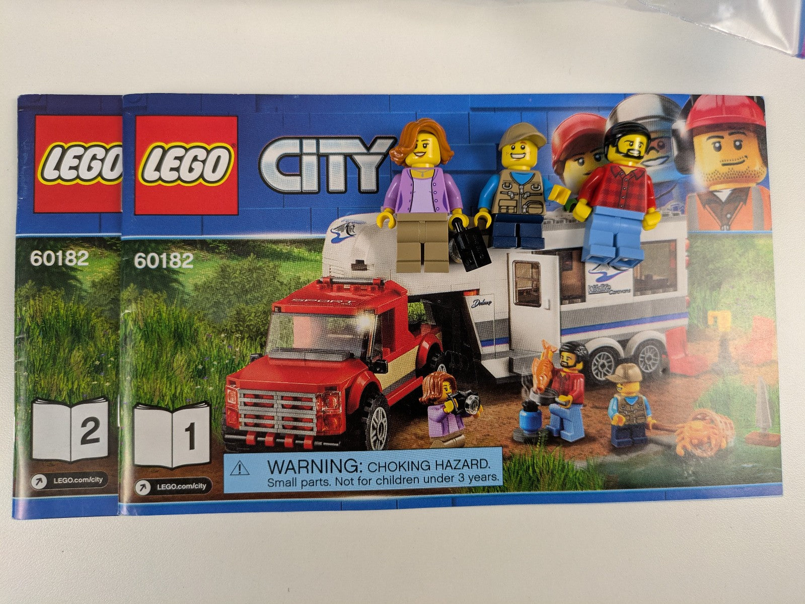 Lego Town: City: Recreation: Pickup & Caravan Set 60182 - w/ Instructions