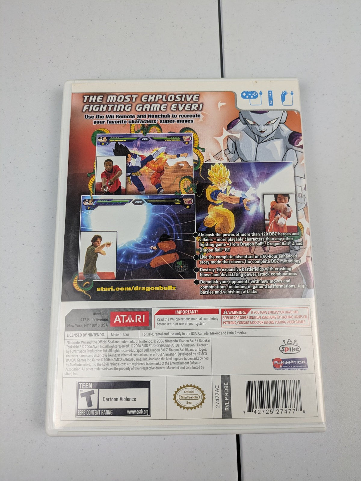 Dragon Ball Z: Budokai Tenkaichi 2 (Nintendo Wii, 2006) CIB