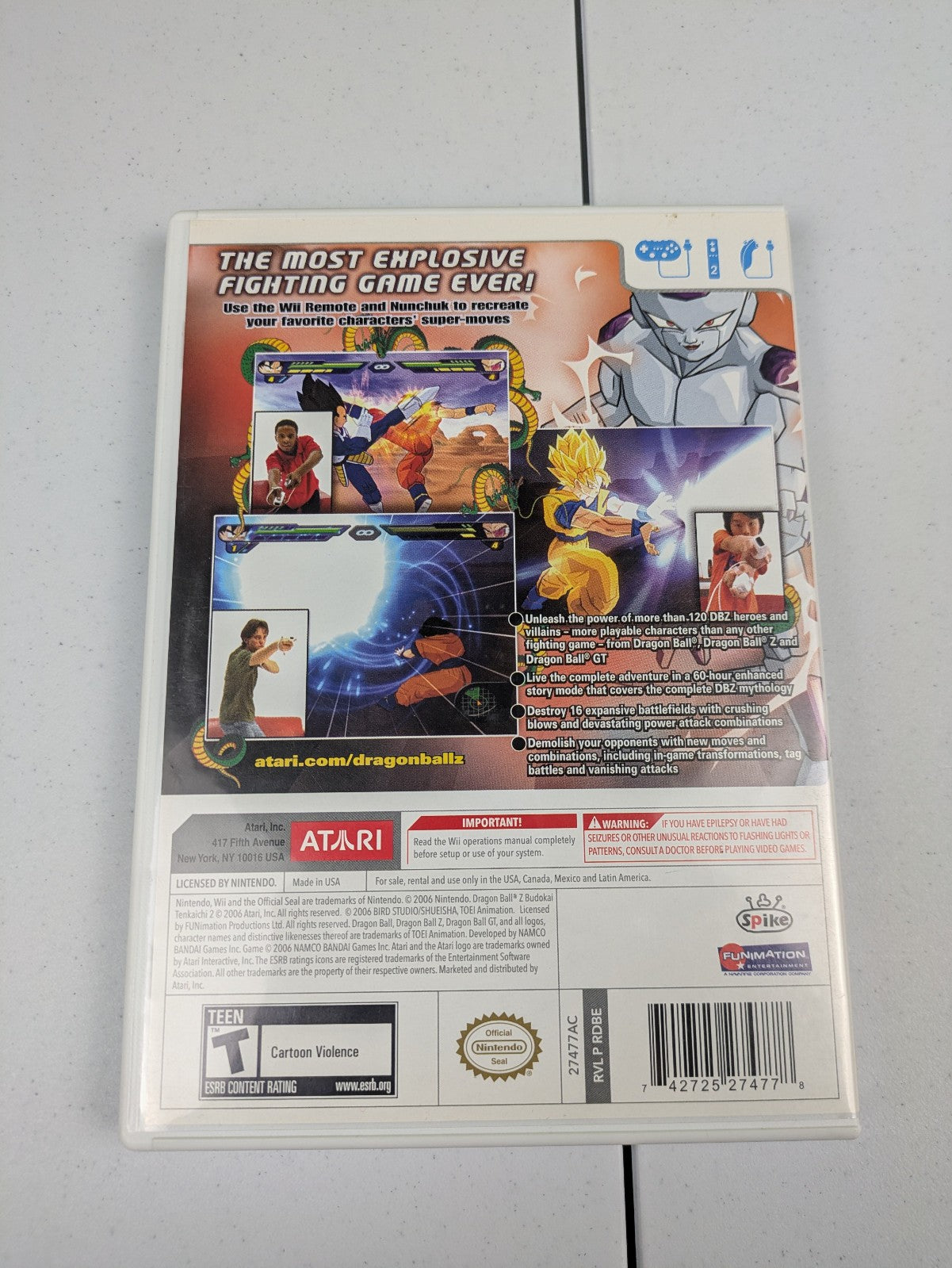 Dragon Ball Z: Budokai Tenkaichi 2 (Nintendo Wii, 2006) CIB