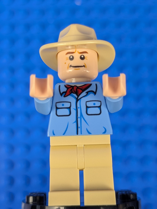 Lego Jurassic World: Dr. Alan Grant - Medium Blue Shirt jw019 Sets 75932, 75936