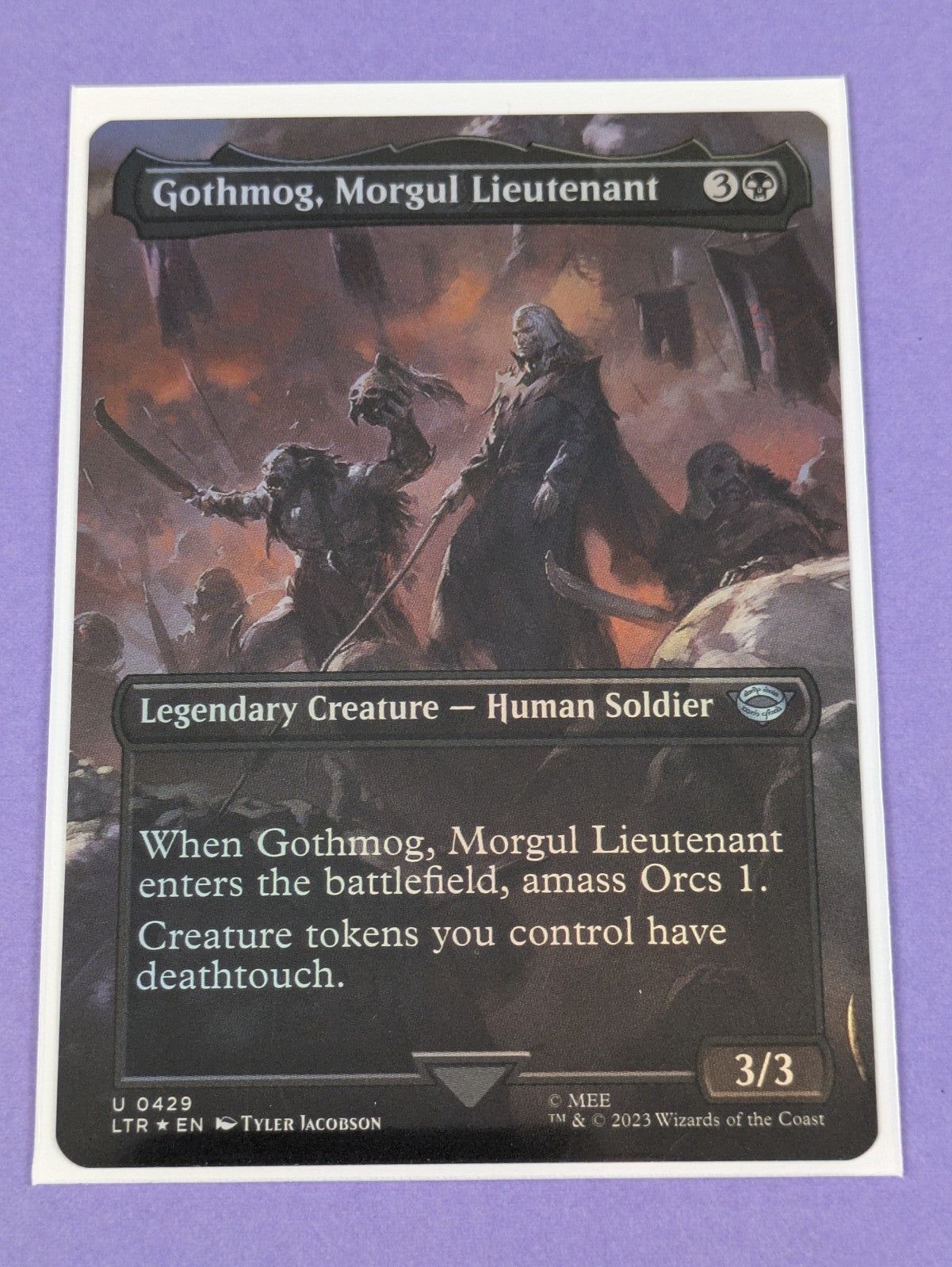 MTG: The Lord of the Rings: Gothmog, Morgul Lieutenant Borderless Foil #0429 NM