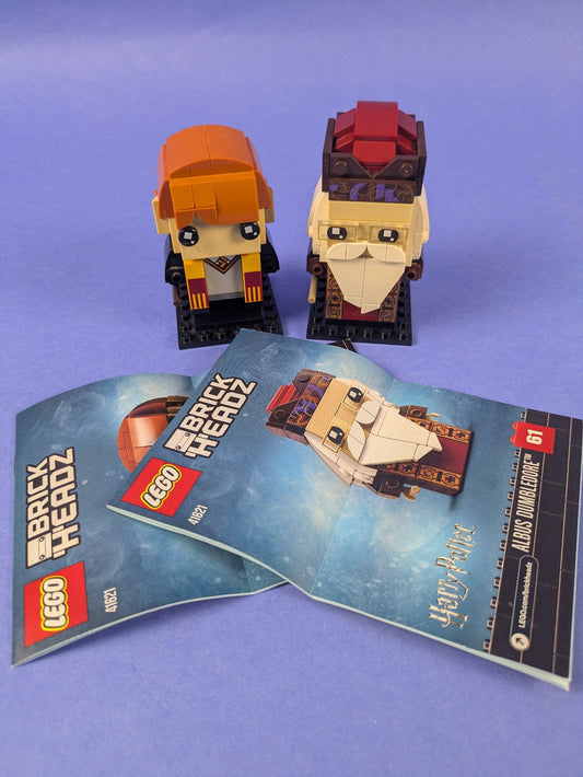 LEGO BrickHeadz Ron Weasley & Albus Dumbledore 41621 Complete Set Pre-Owned