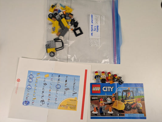 Lego Town: City: Construction: Demolition Starter Set 60072 - Incomplete Set