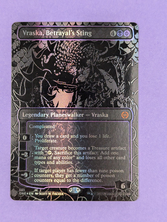 MTG Magic Phyrexia: All Will Be One: Vraska, Betrayal's Sting Foil Mythic #361