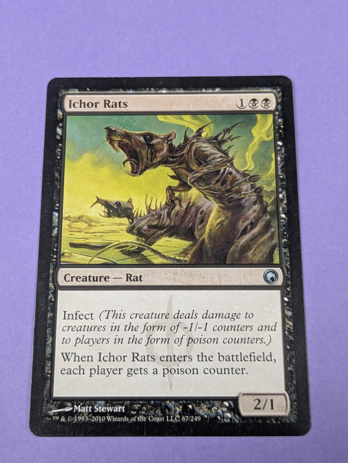 MTG Magic the Gathering: Scars of Mirrodin: Ichor Rats #67/249 Uncommon - LP