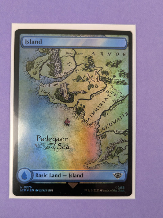 MTG: The Lord of the Rings: Tales of Middle-earth: Island Foil #0275 Land - NM