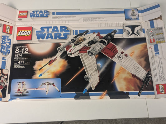 Lego Star Wars The Clone Wars: V-19 Torrent Set 7674 - Complete Set
