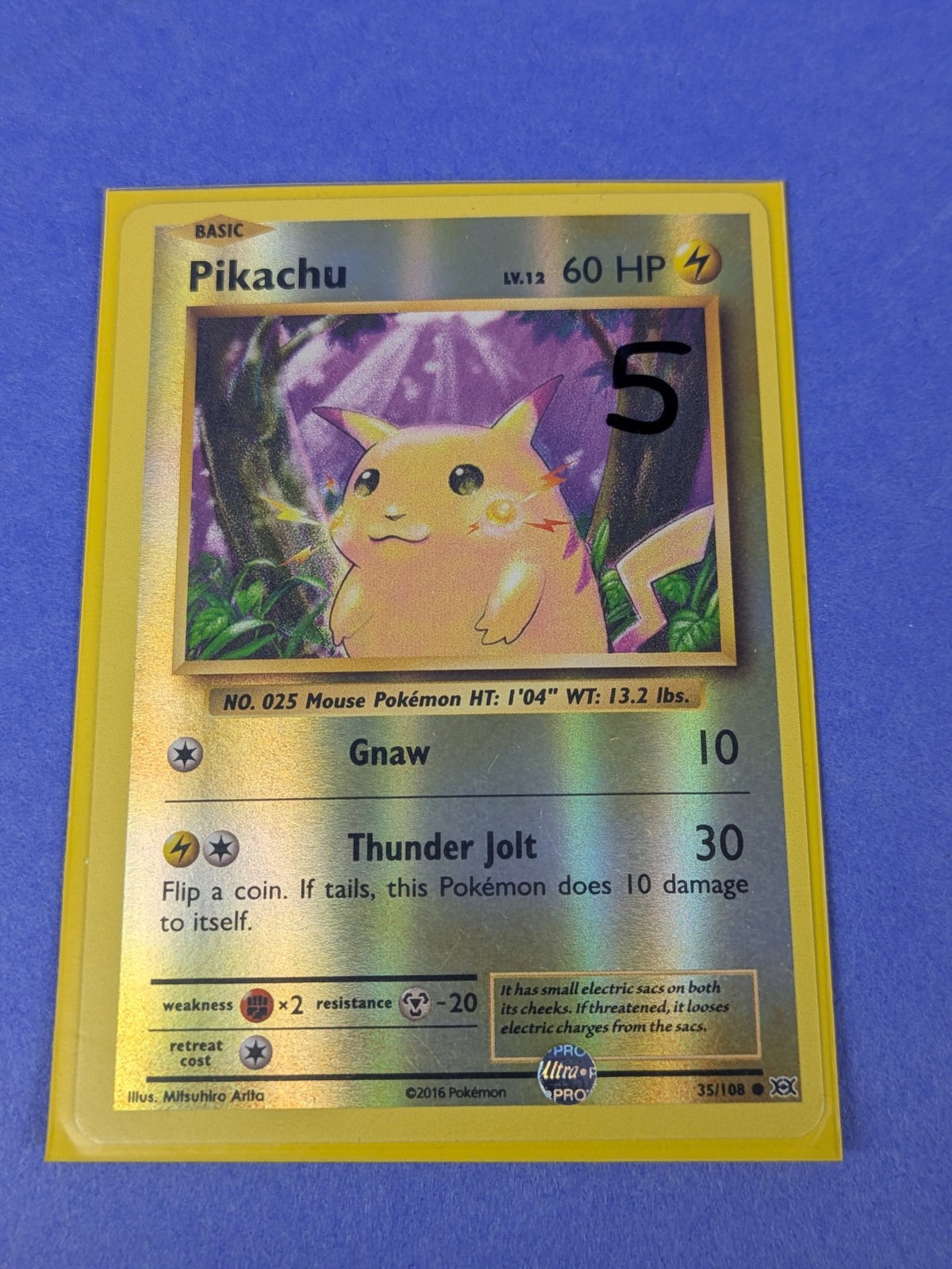 Pikachu - 35/108 - Common Reverse Holo Evolutions - Pokemon Card - NM