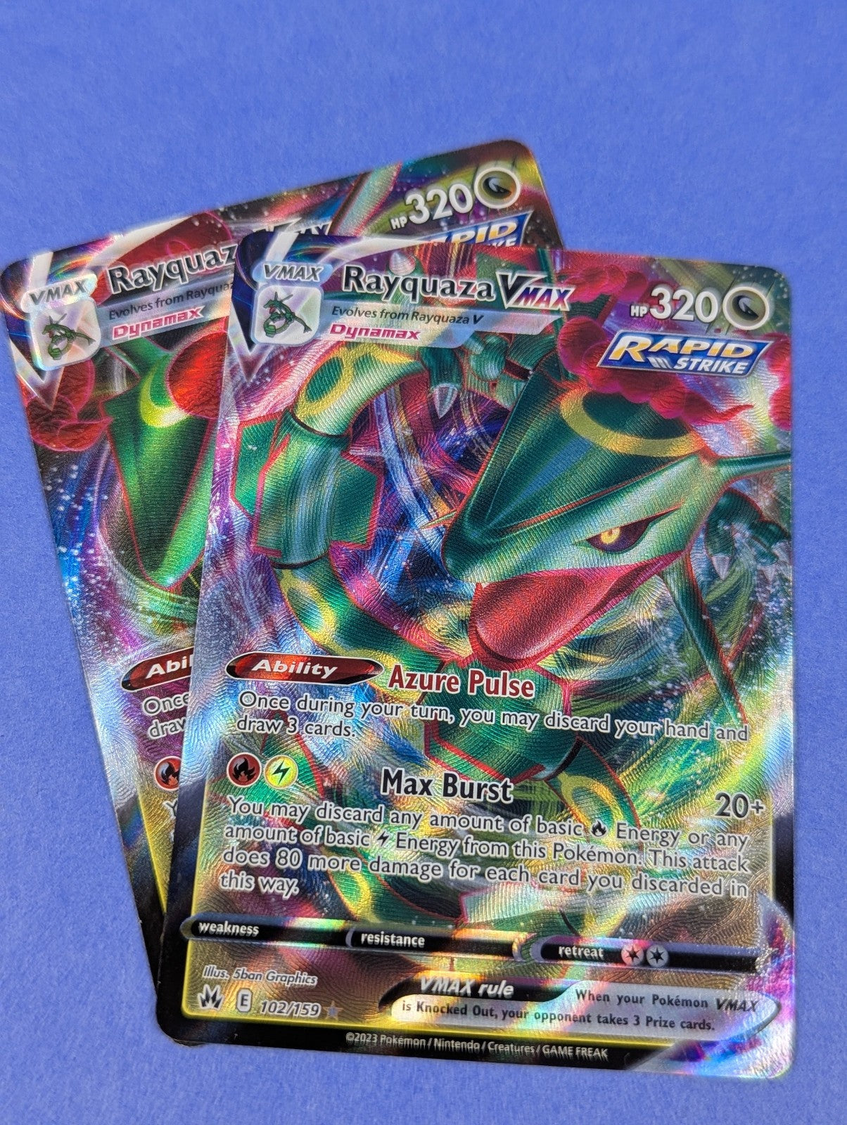 Rayquaza VMAX - 102/159 - Ultra Rare Holo Crown Zenith - Pokemon - NM