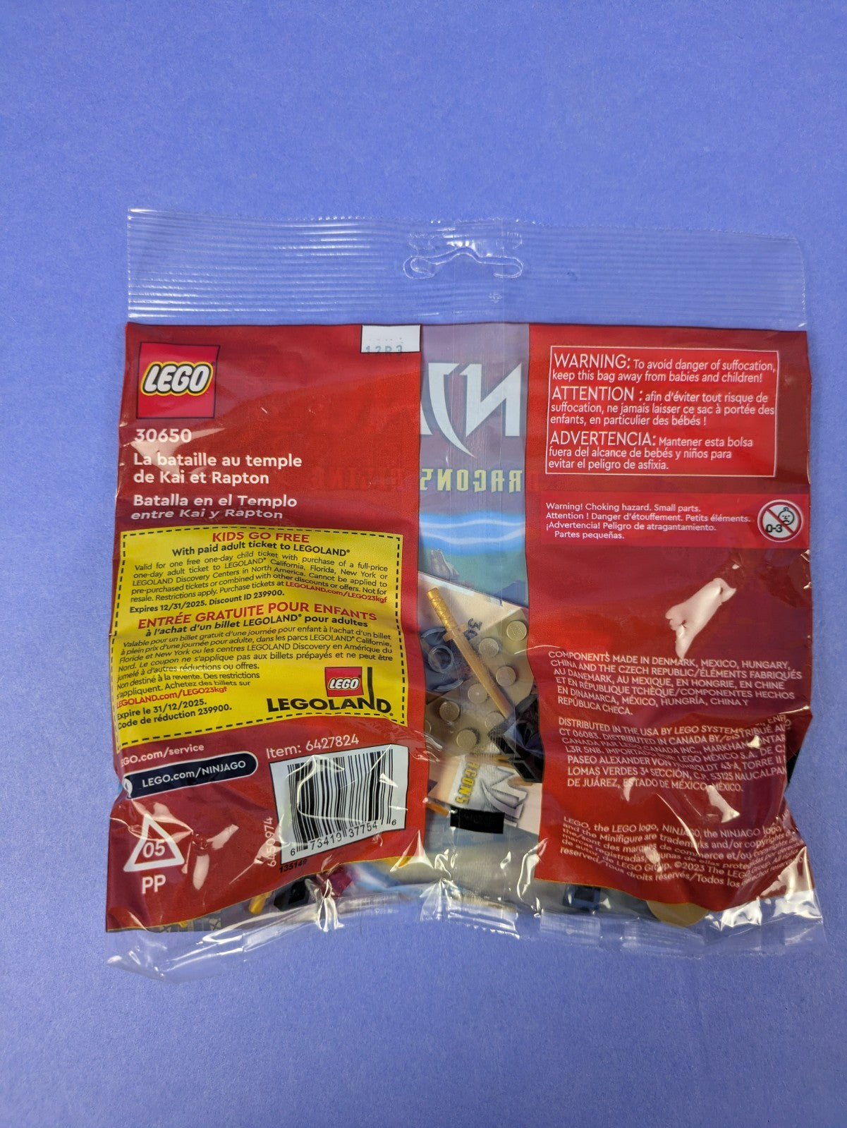 LEGO NINJAGO Kai and Rapton's Temple Battle Polybag 30650