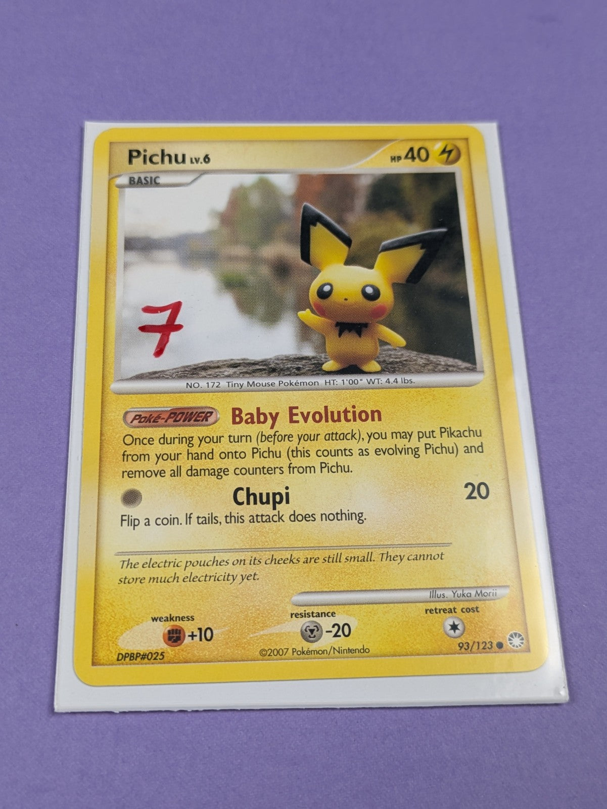 Pichu - 93/123 - Common Mysterious Treasures - Pokemon Card - LP