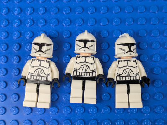Lego Star Wars: Clone Trooper (Phase 1) - Large Eyes (3X) sw0201 Set 7675