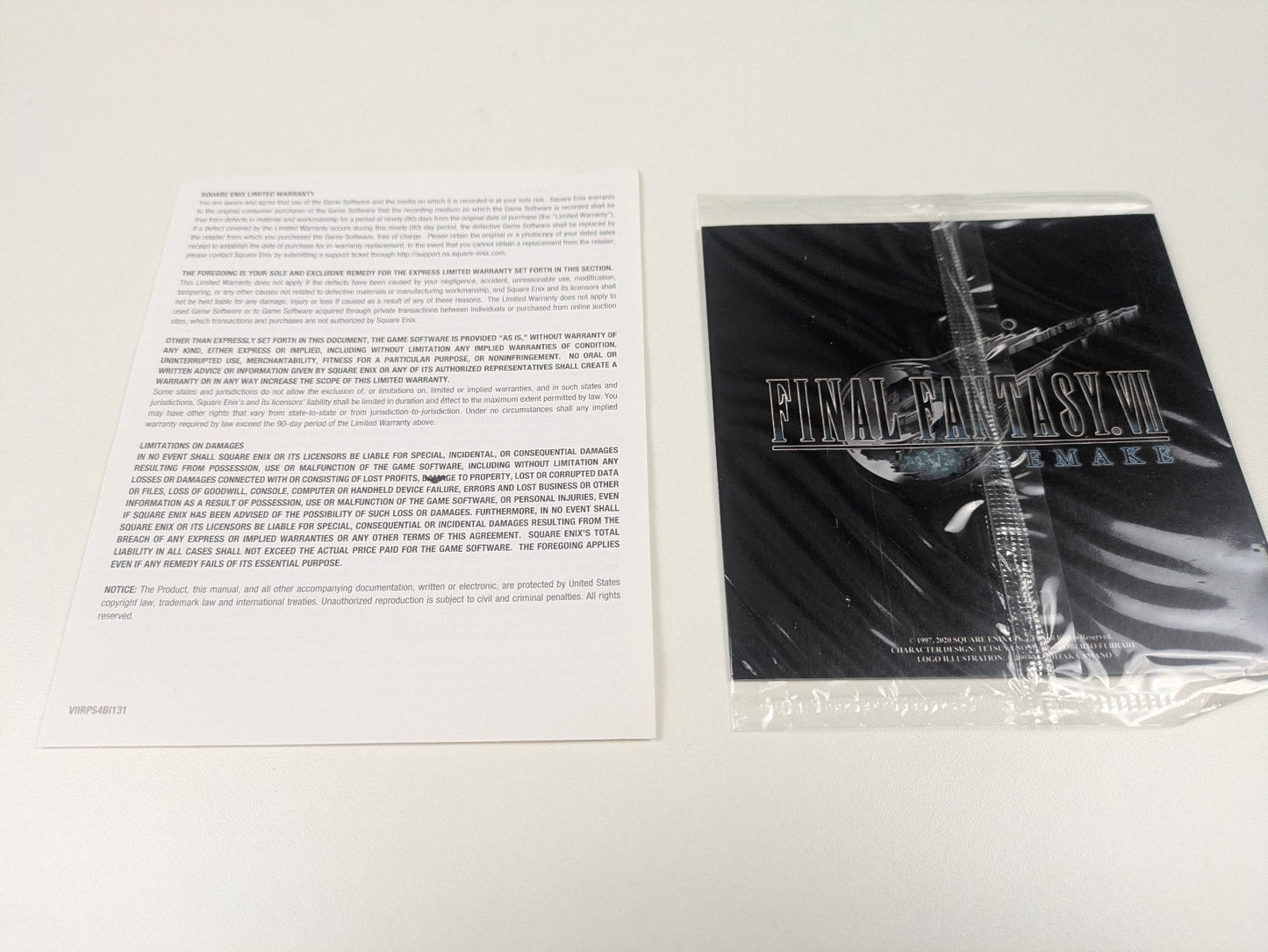 Final Fantasy VII Remake (PS4, 2020) CIB