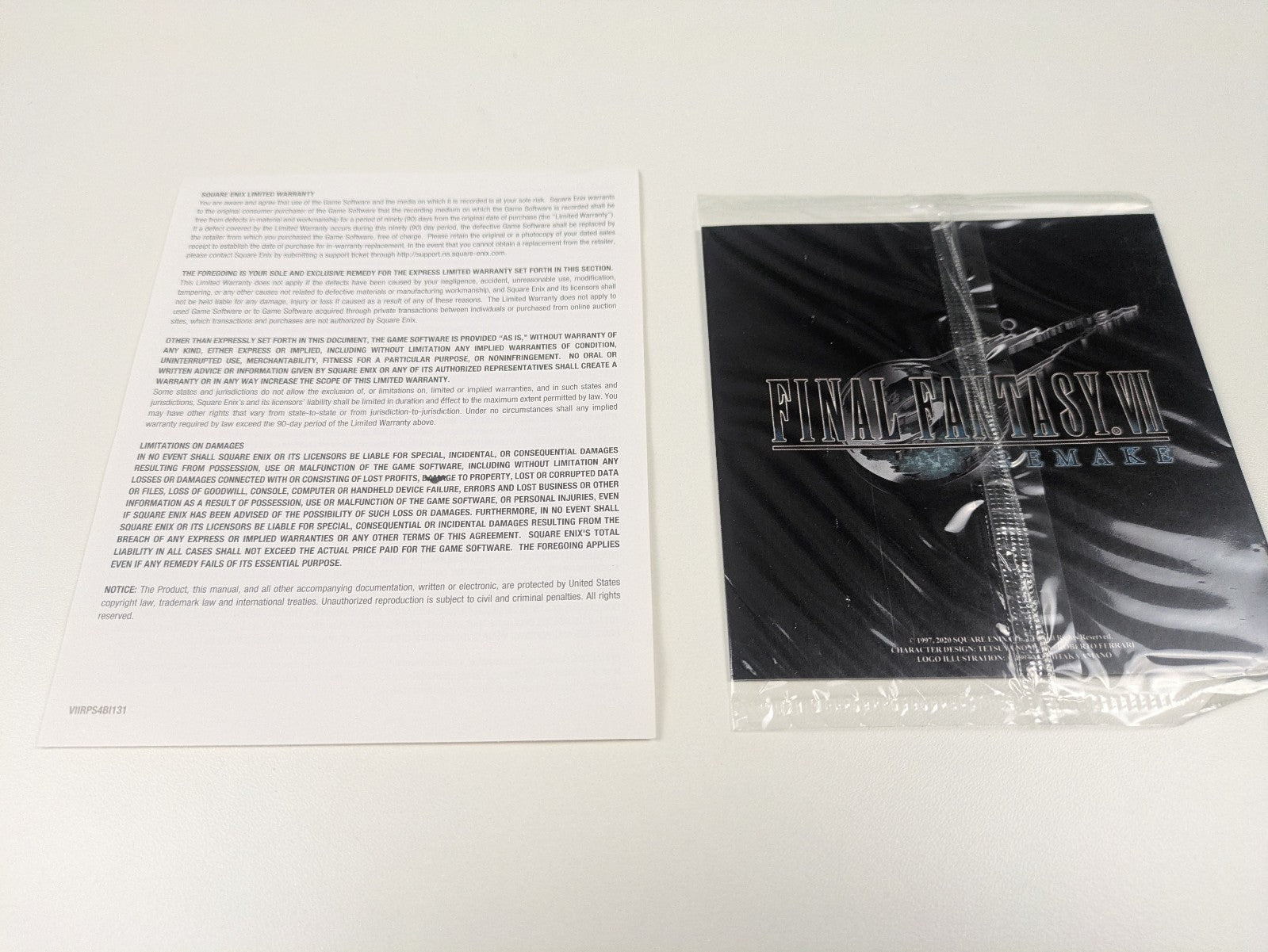 Final Fantasy VII Remake (PS4, 2020) CIB