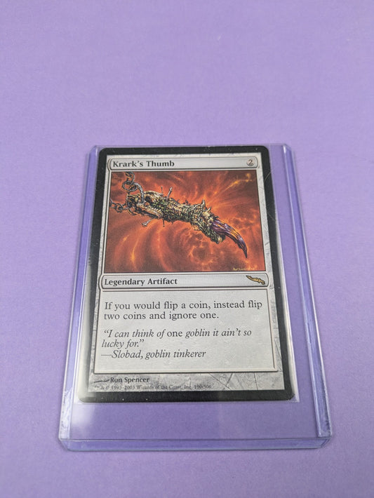 MTG Magic the Gathering: Mirrodin: Krark's Thumb #190/306 Rare - LP