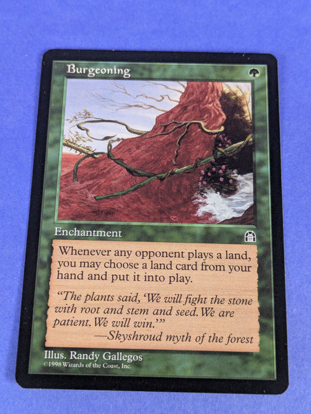 MTG Magic the Gathering: Stronghold: Burgeoning Rare - NM Collector's Kingdom MTG Magic the Gathering: Stronghold: Burgeoning Rare - NM Collector's Kingdom
