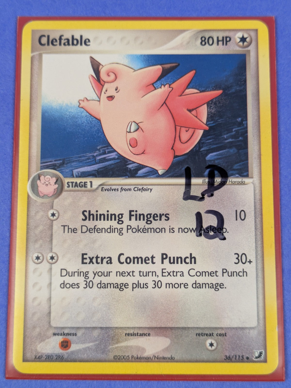 Clefable - 36/115 - Uncommon Holo Unseen Forces - Pokemon Card - LP
