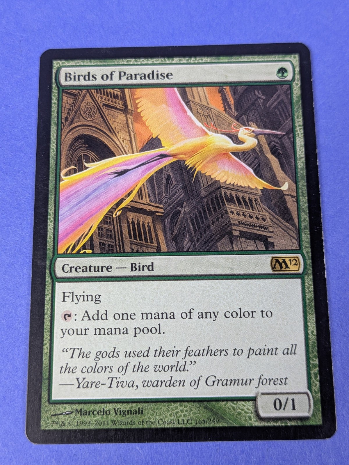 MTG Magic: Magic 2012: Birds of Paradise #165/249 Rare - LP