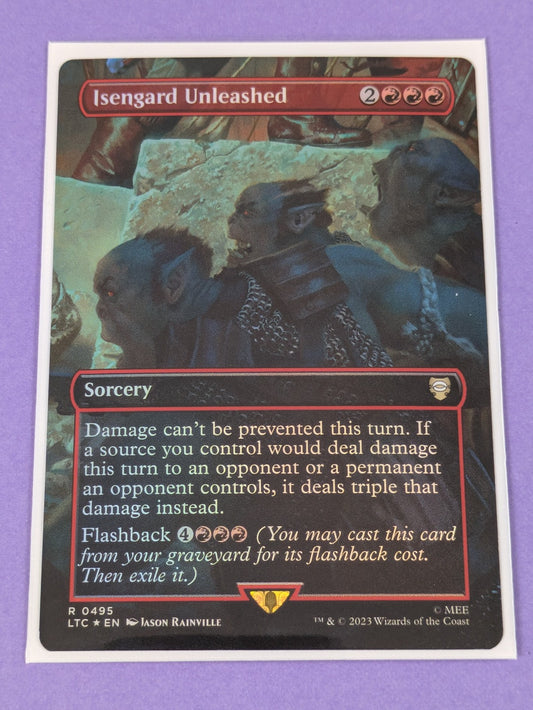 MTG: The Lord of the Rings: Isengard Unleashed Borderless Foil #0495 Rare - NM