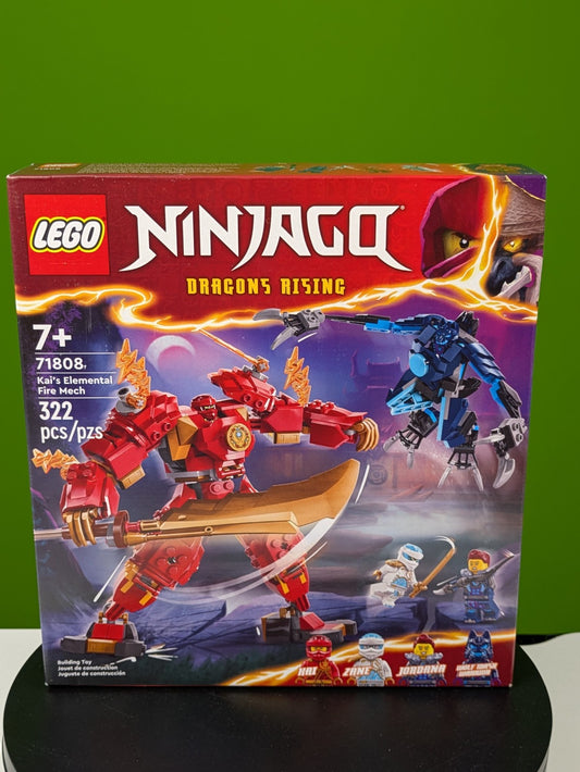 Lego NINJAGO: Dragons Rising: Kai's Elemental Fire Mech Set 71808 Brand New