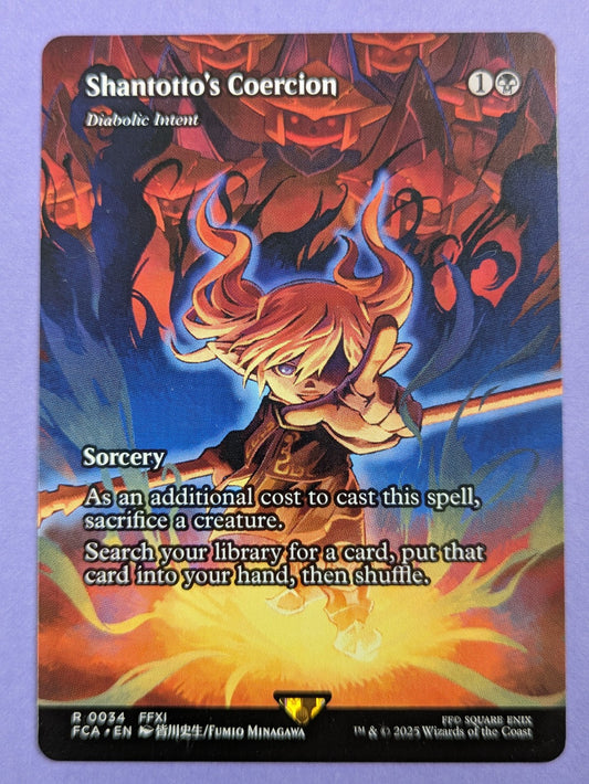 MTG: FINAL FANTASY: Shantotto's Coercion - Diabloic Intent Borderless #0034 - NM