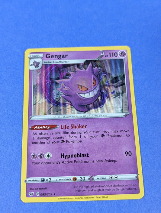 Gengar - 085/202 - Holo Rare Sword & Shield - Pokemon Card - NM