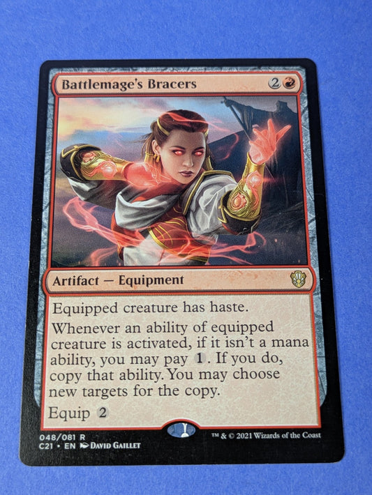MTG Magic: Commander 2021: Battlemage's Bracers #048/081 Rare - LP