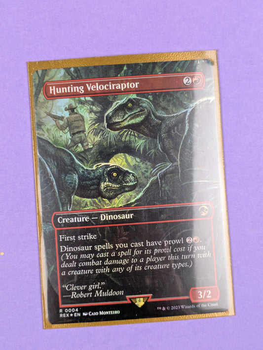 MTG Magic: Jurassic World Collection: Hunting Velociraptor Rare #0004