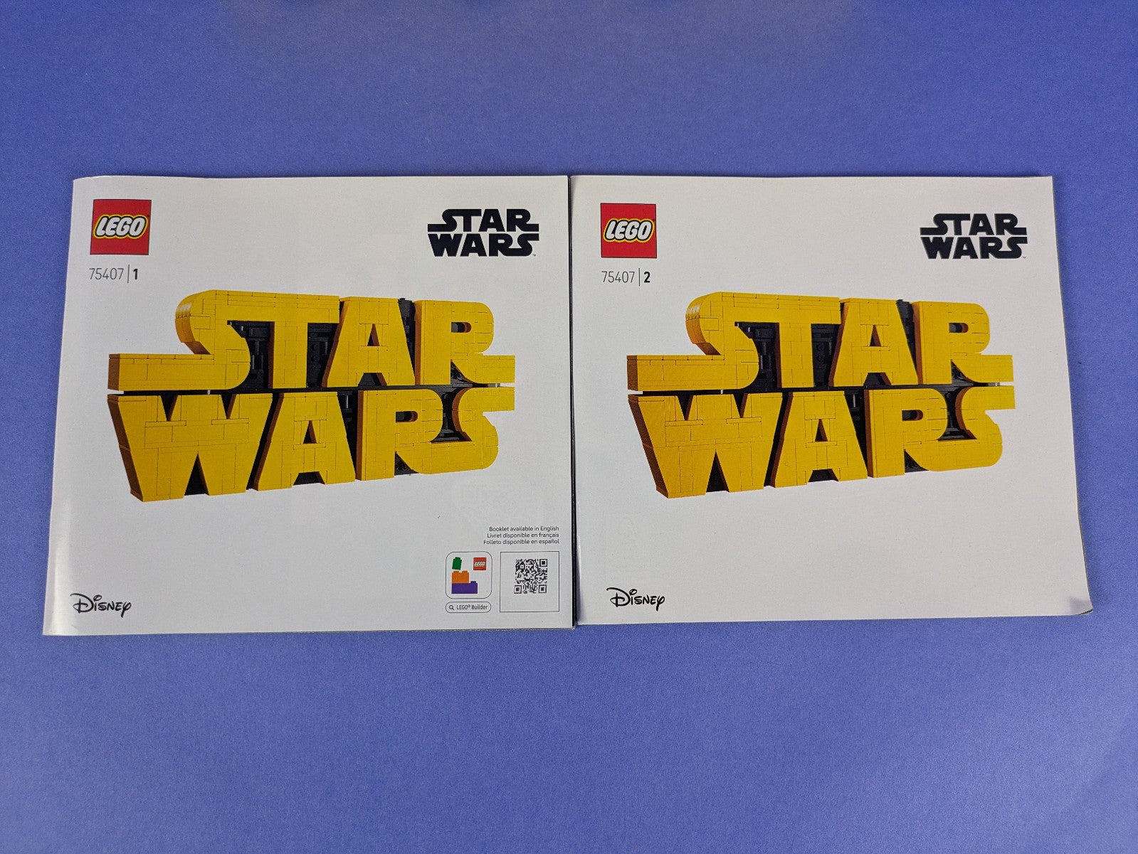 Lego Star Wars: Sculptures: Brick-Built Star Wars Logo Set 75407 Complete Set