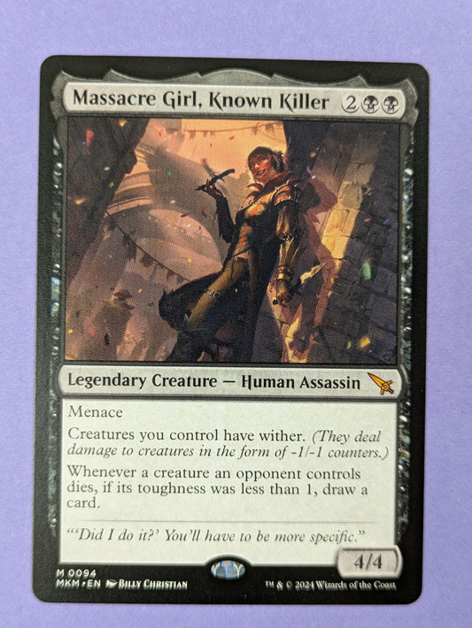 MTG Magic: Murders at Karlov Manor: Massacre Girl, Known Killer #0094 Mythic NM