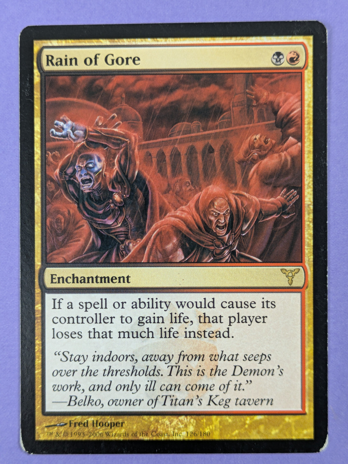 MTG Magic The Gathering: Dissension: Rain of Gore #126/180 Rare - NM