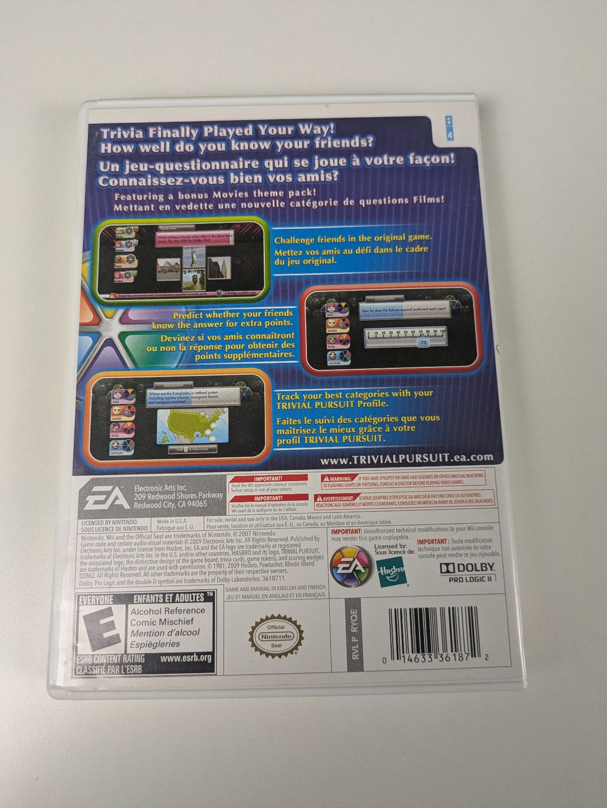 Trivial Pursuit (Nintendo Wii, 2009) CIB