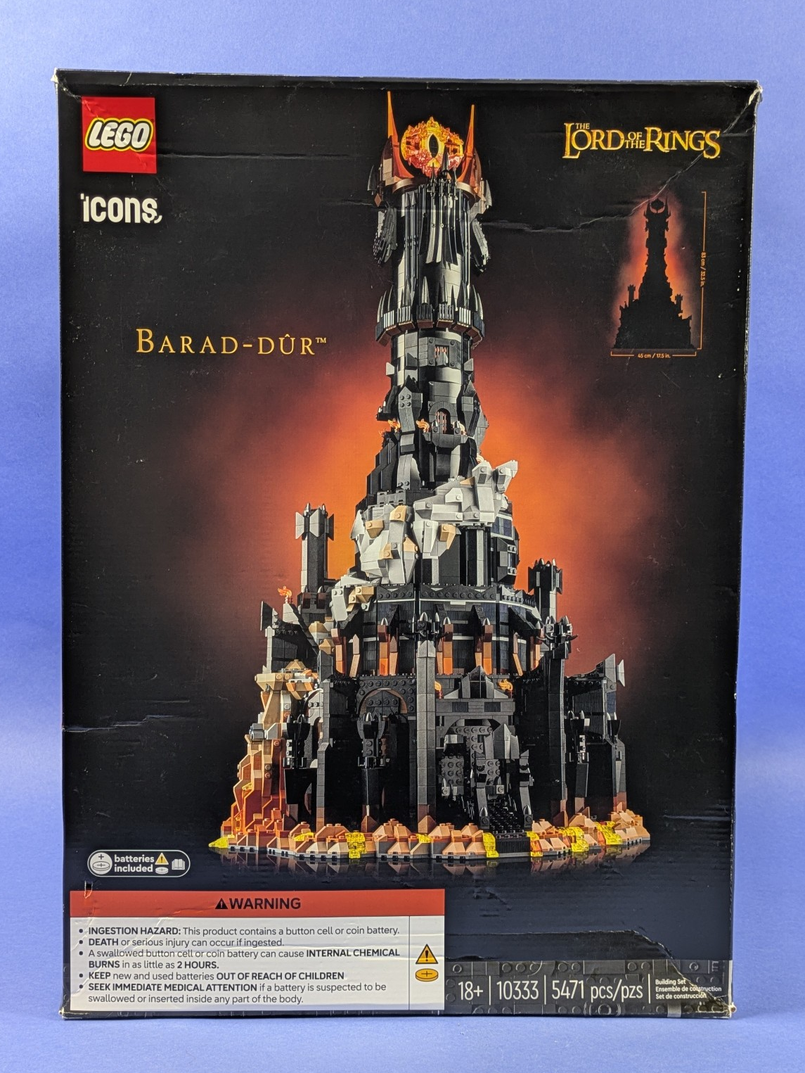 LEGO The Hobbit and The Lord of the Rings Barad-dûr 10333 Complete Set Pre-Owned