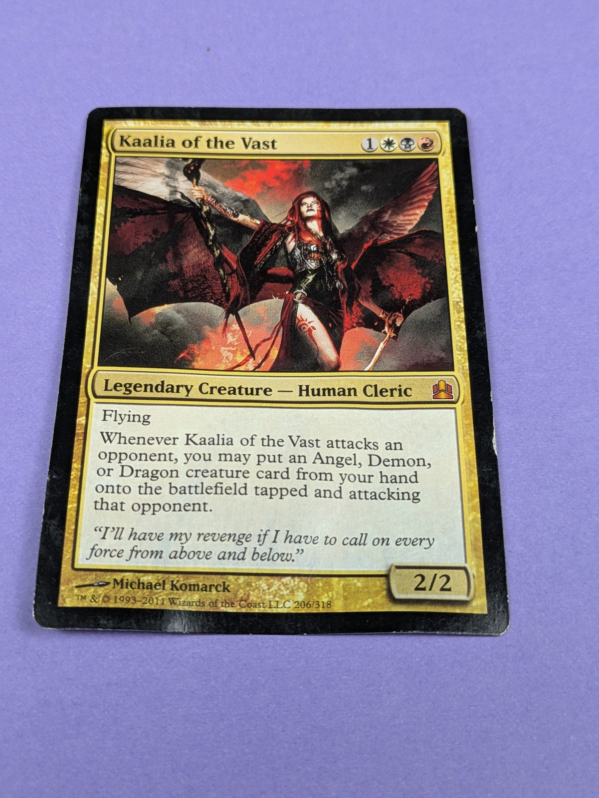 MTG Magic: Commander 2011: Kaalia of the Vast #206/318 Mythic - HP