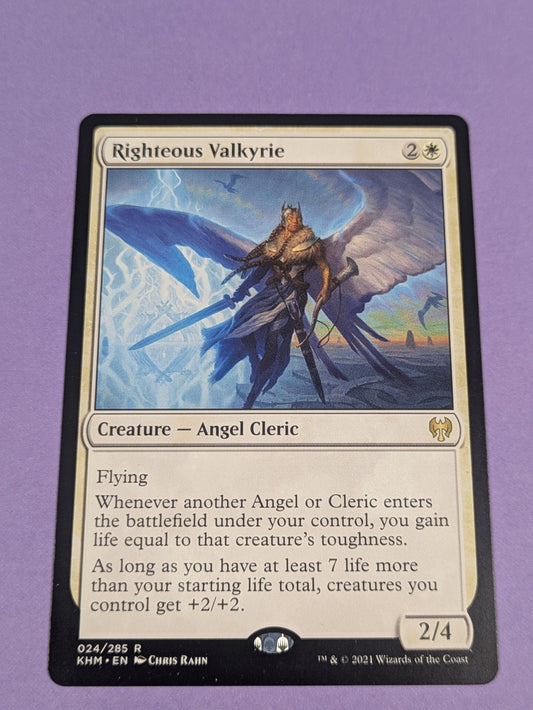 MTG Magic the Gathering: Kaldheim: Righteous Valkyrie #024/285 Rare - NM