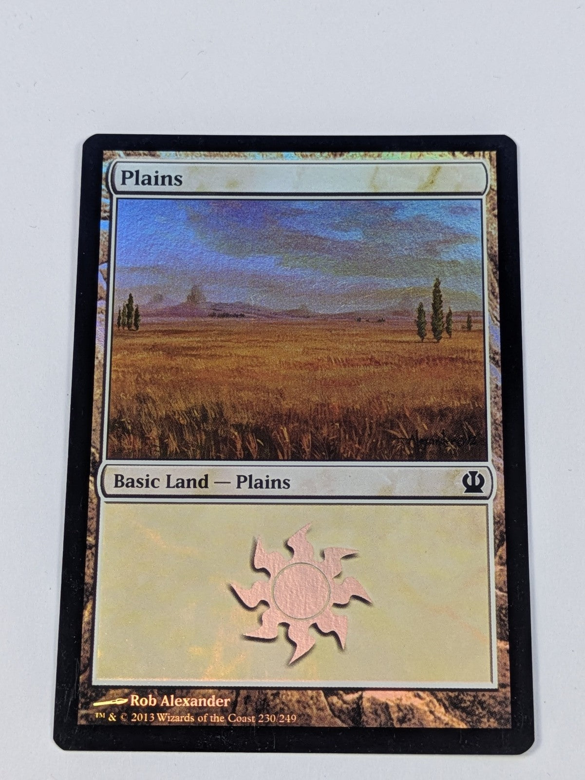 MTG Magic: Theros: Plains Foil #230/249 Basic Land - NM