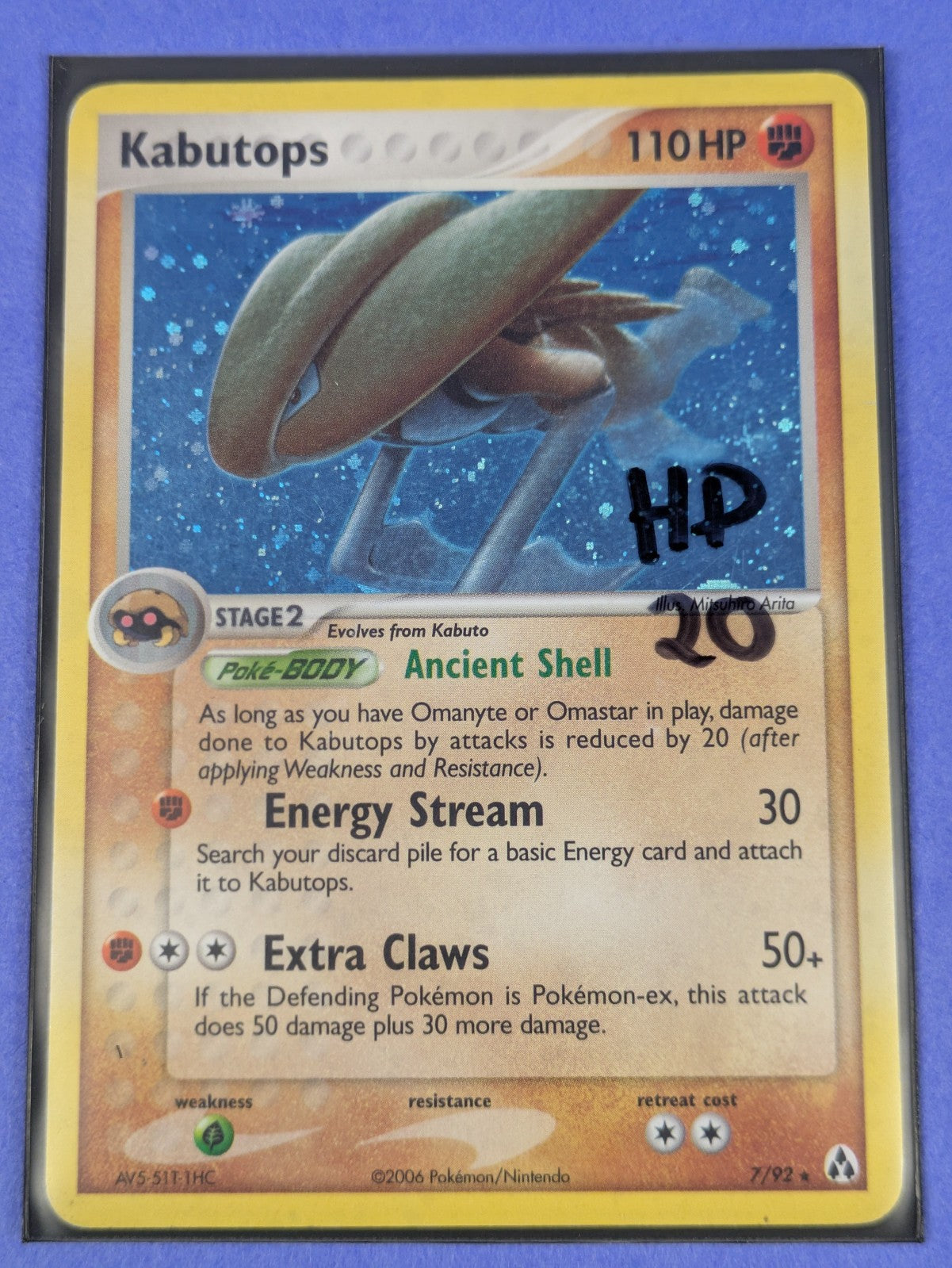 Kabutops - 7/92 - Holo Rare Legend Maker - Pokemon Card - HP