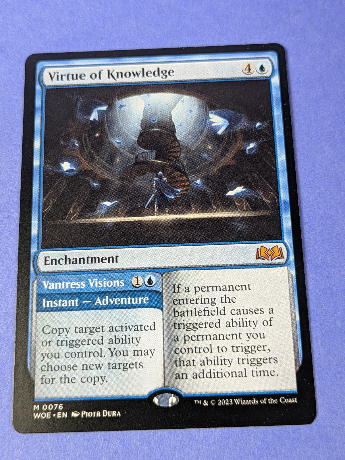 MTG Magic: Wilds of Eldraine: Virtue of Knowledge #0076 Mythic - MP