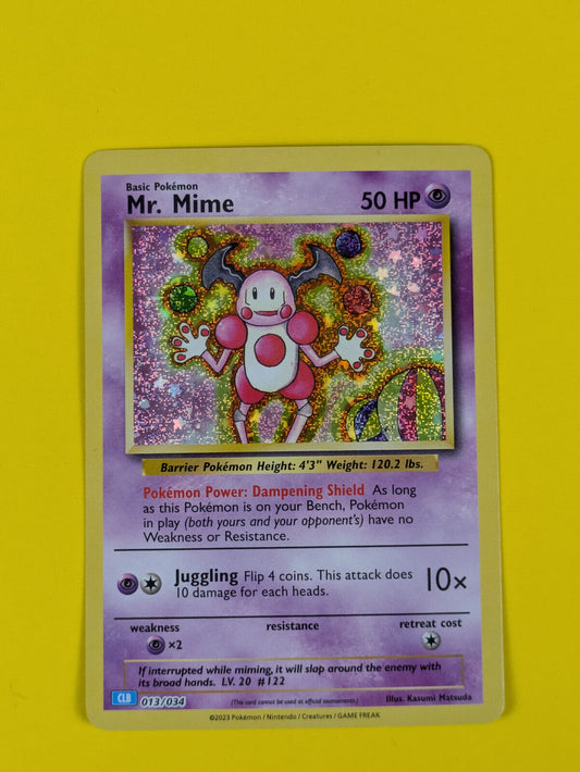 Mr. Mime - 013/034 - CLB Pokémon TCG Classic - Blastoise - Pokemon Card - NM