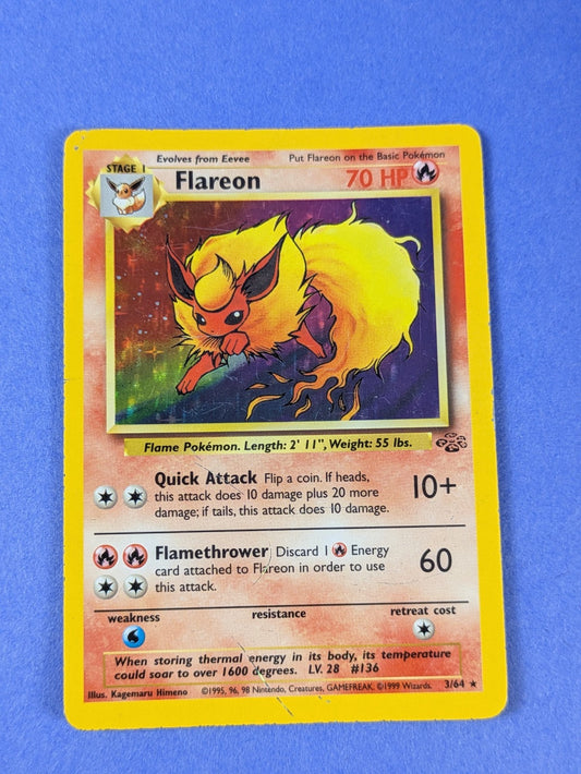 Flareon - 3/64 - Holo Unlimited Jungle - Pokemon Card - DMG
