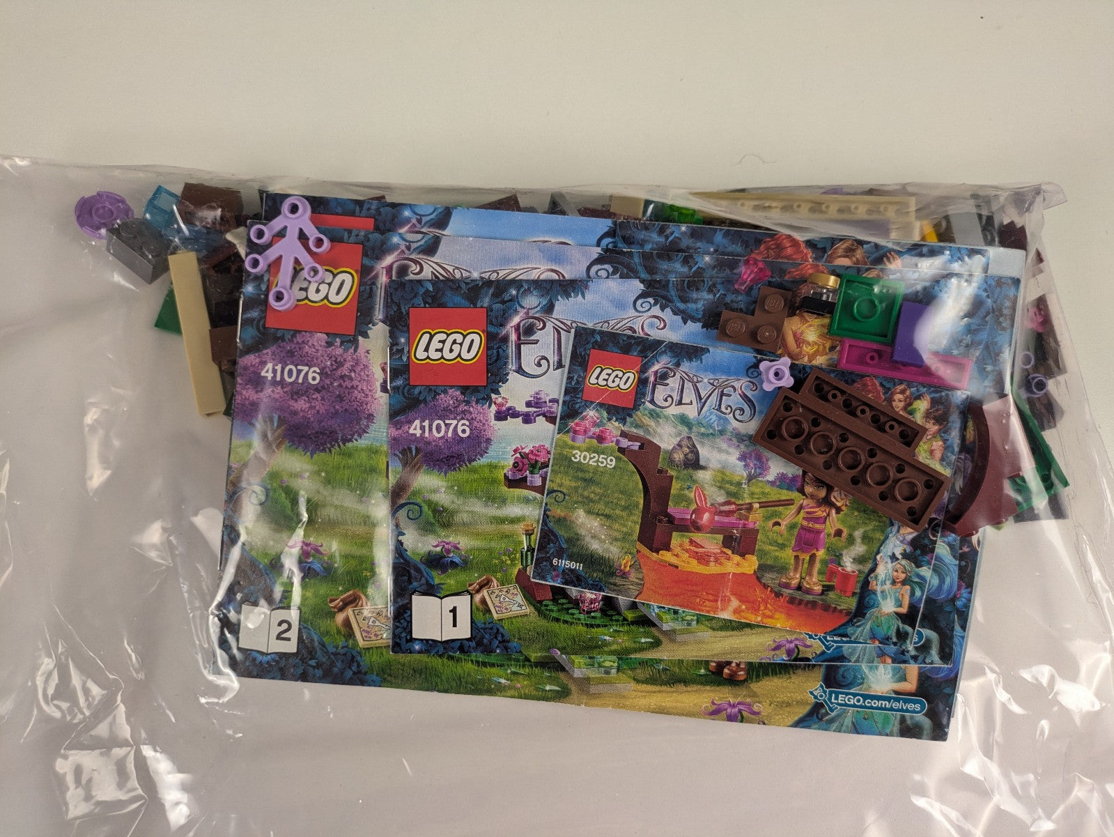 Lego Elves: Azari, Aira, & Farran 3 Sets 30259 41071 41076 - w/ Instructions