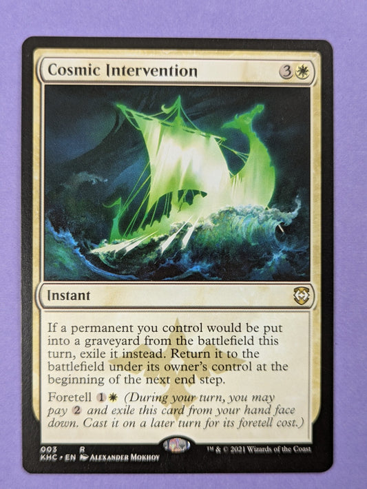 MTG Magic: Kaldheim Commander: Cosmic Intervention #003 Rare - NM