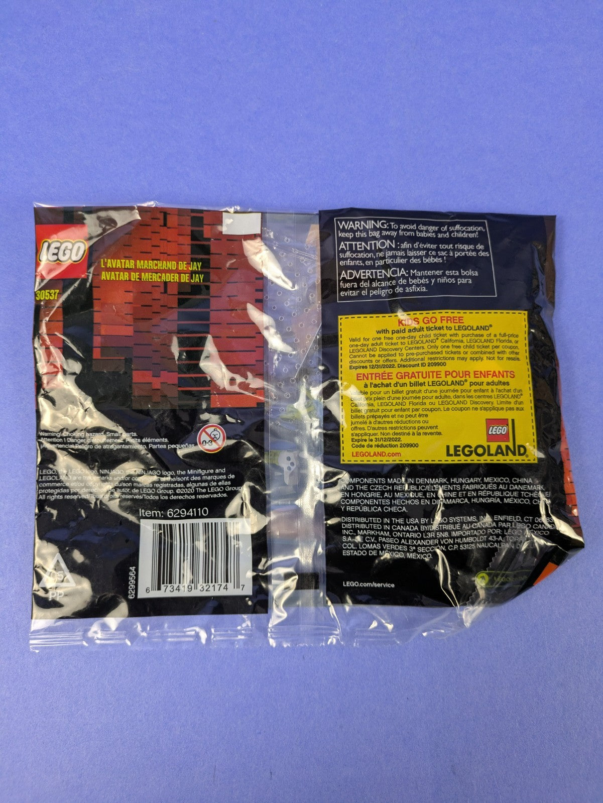 LEGO NINJAGO Merchant Avatar Jay Polybag 30537