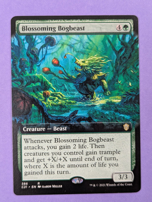 MTG Magic: Commander 2021: Blossoming Bogbeast Extended Art #386 Rare - NM