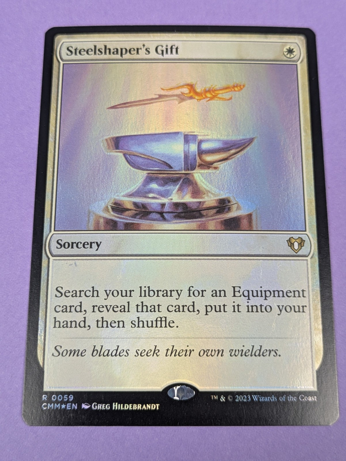 MTG Magic: Commander Masters: Steelshaper's Gift Foil #0059 Rare - NM