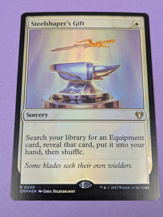 MTG Magic: Commander Masters: Steelshaper's Gift Foil #0059 Rare - NM