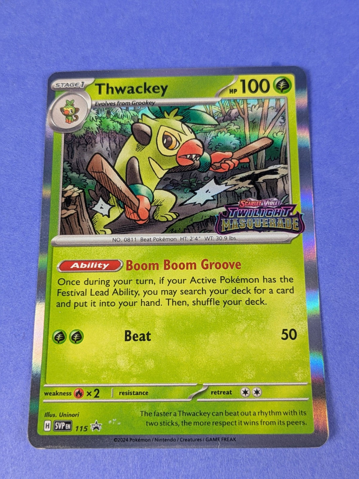 Thwackey - 115 - Promo Scarlet & Violet Promos - Pokemon Card - NM