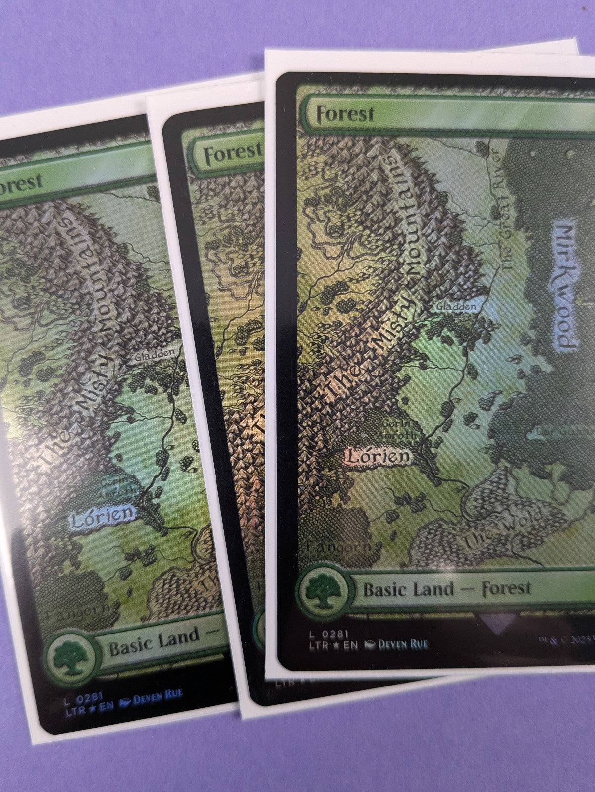 MTG: The Lord of the Rings: Tales of Middle-earth: Forest Foil #0281 Land - NM
