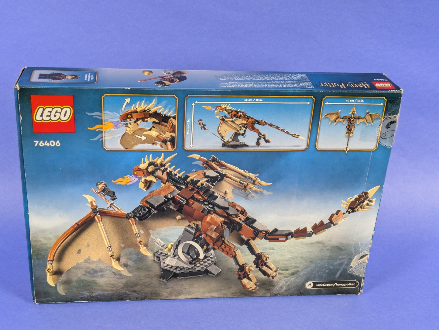 Lego Harry Potter: Sculptures: Hungarian Horntail Dragon Set 76406 Complete Set