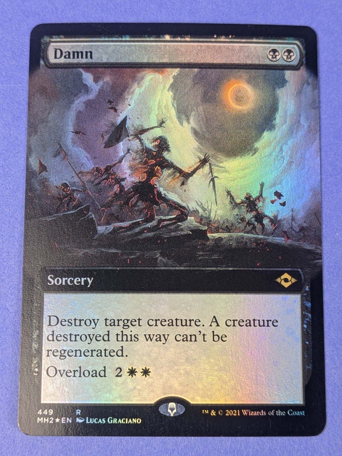 MTG Magic: Modern Horizons 2: Damn Foil Extended Art #449 Rare - NM